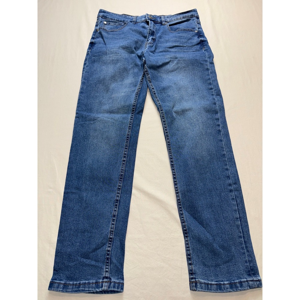 Vince Camuto Mens Slim Straight Blue Denim Jeans 30x30‎ Medium Wash